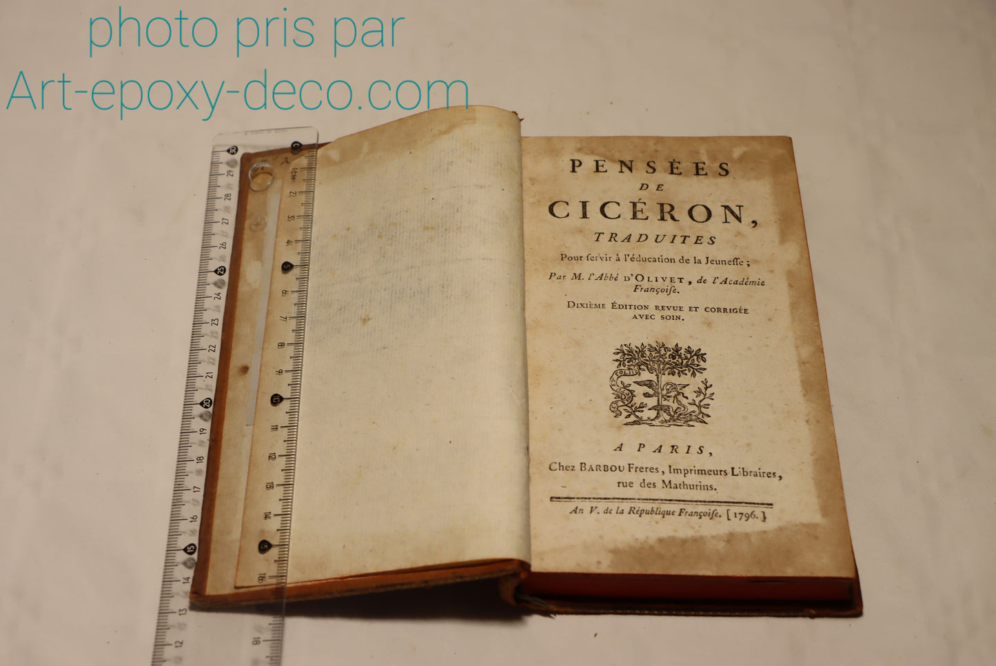 Pensées de CICERON par Abbé D'OLIVET 1796 EDITION BILINGUE 37