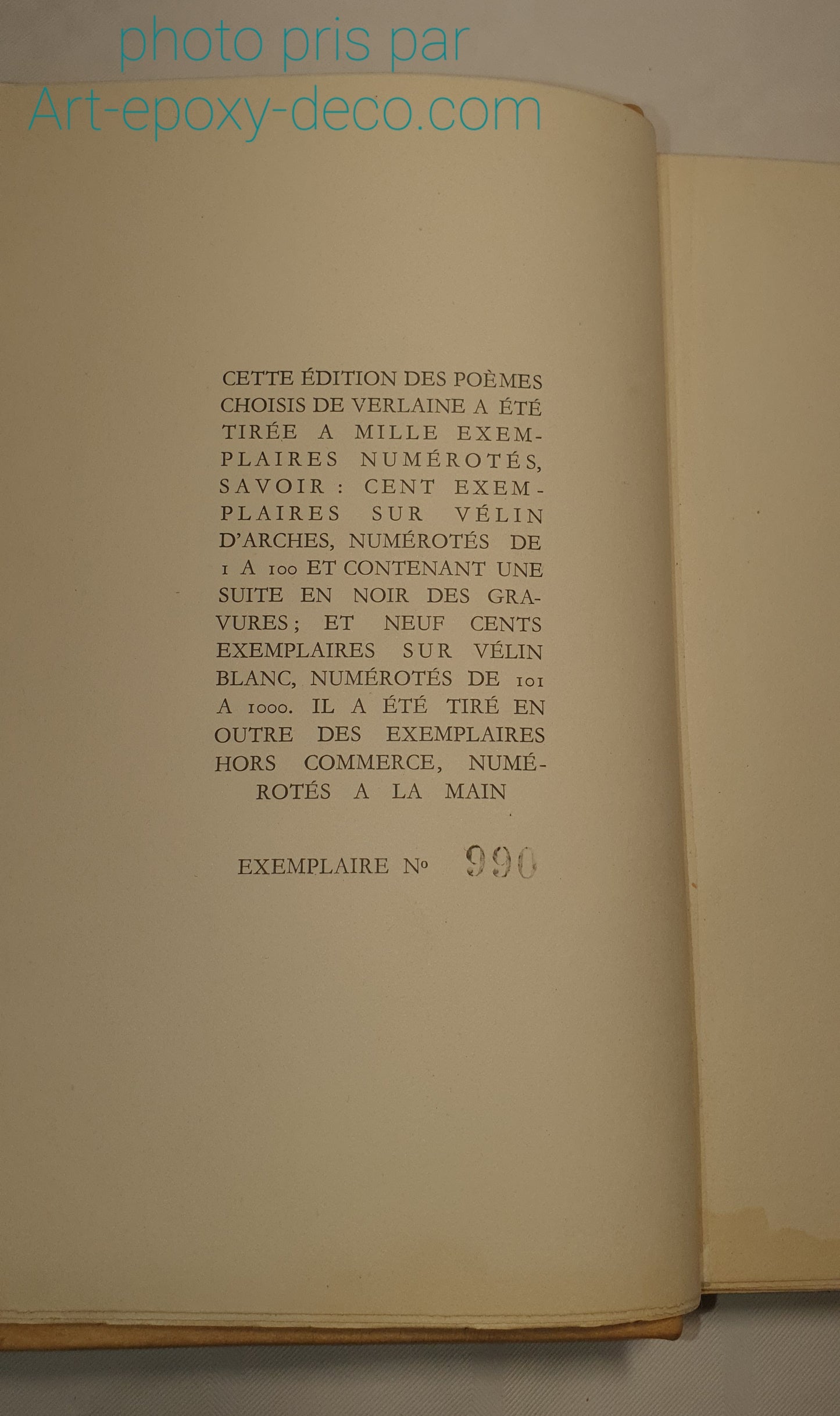 Poèmes Choisis de Paul Verlaine  Orné de sept gravures sur cuivres