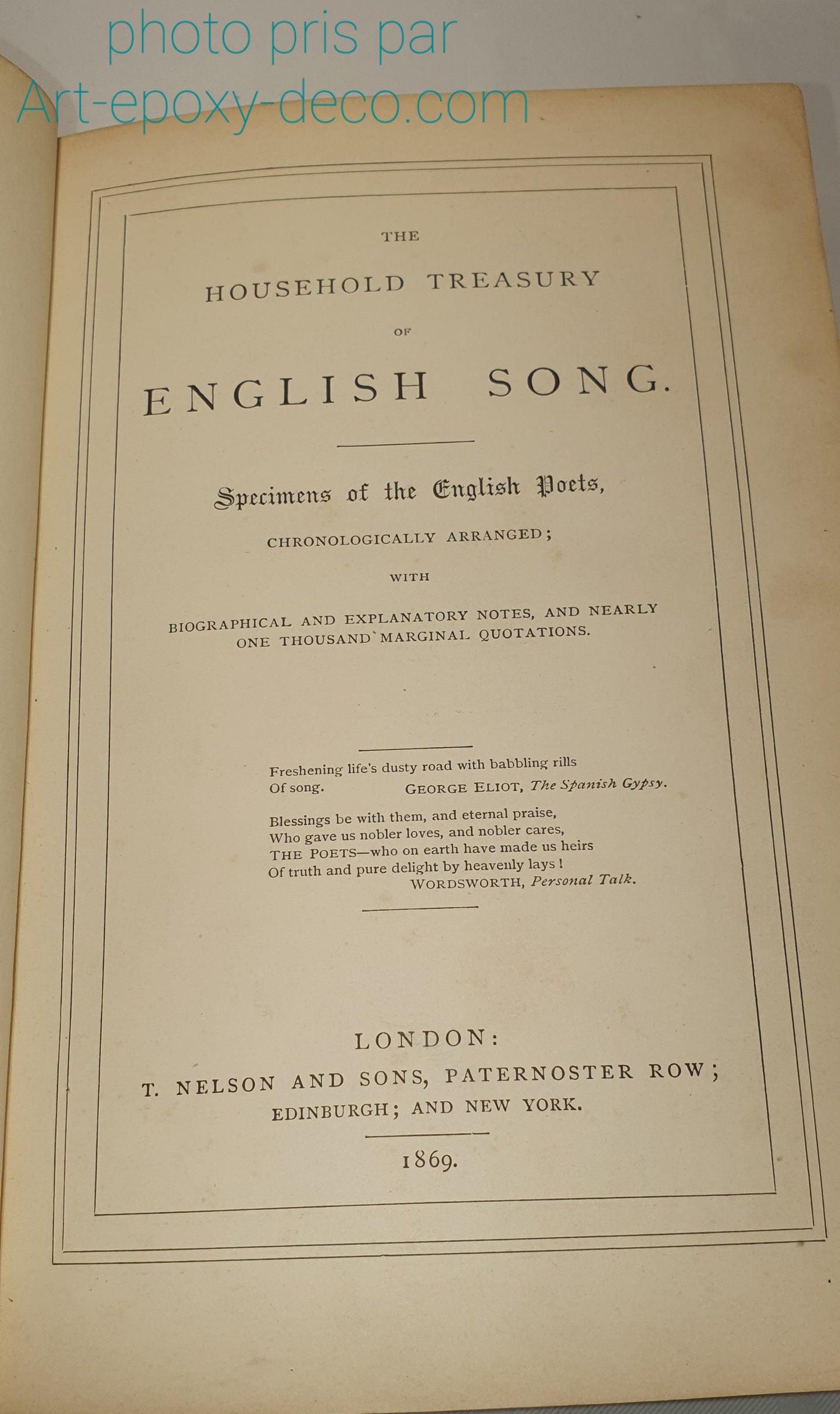 The Household Treasury of English Song 1869