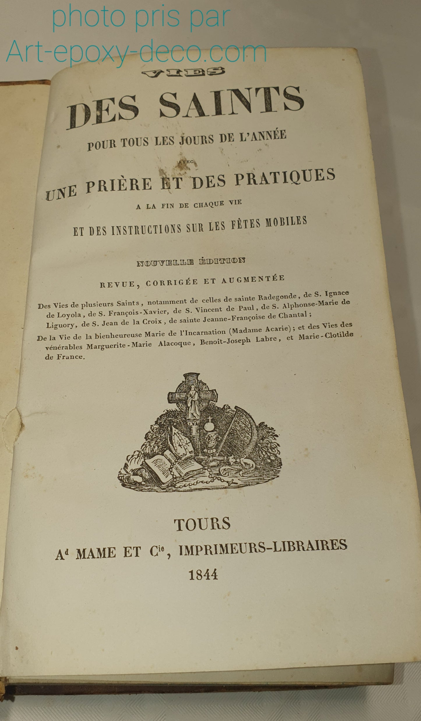 VIES DES SAINTS POUR TOUS LES JOURS DE L'ANNEE 1844