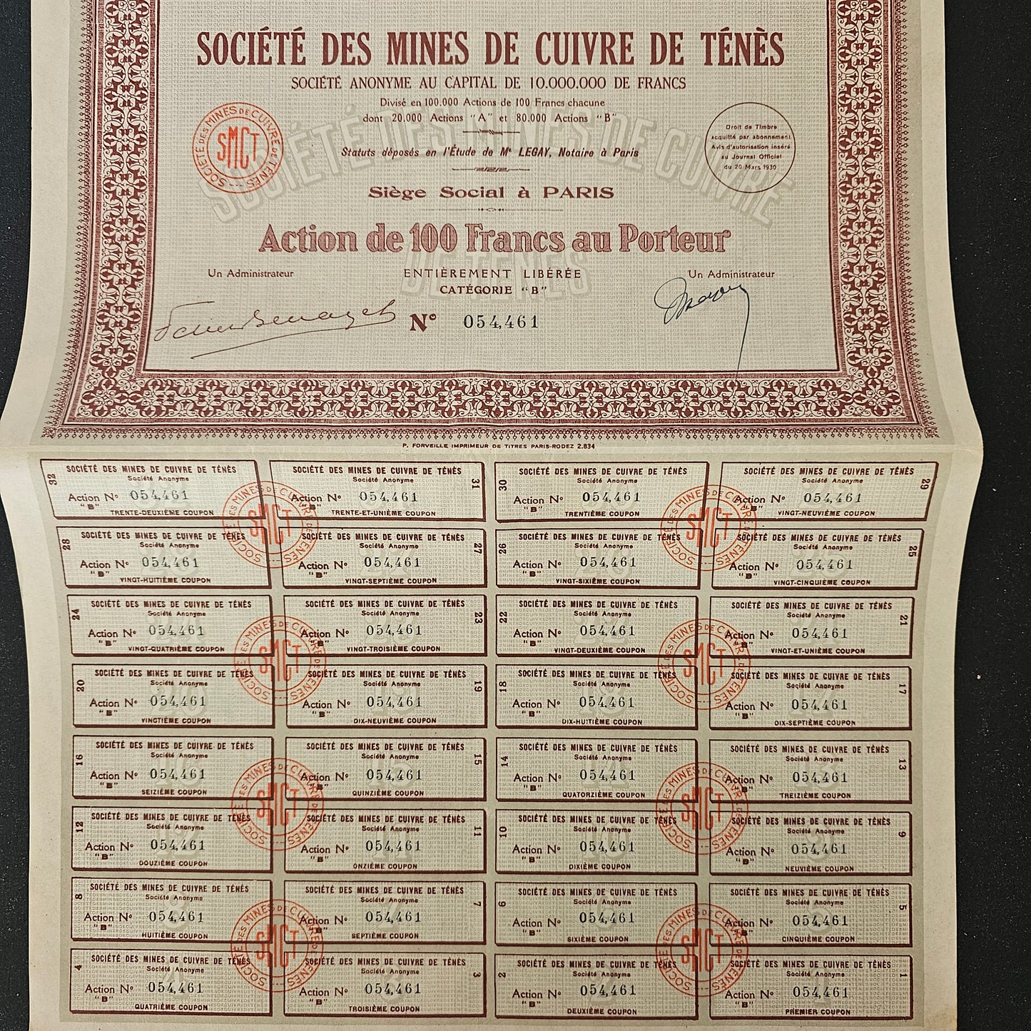 Société des Mines de Cuivre de Ténès