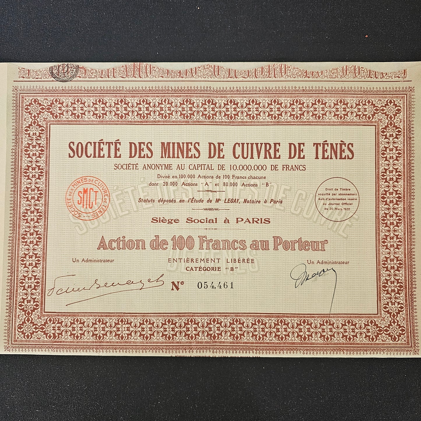 Société des Mines de Cuivre de Ténès