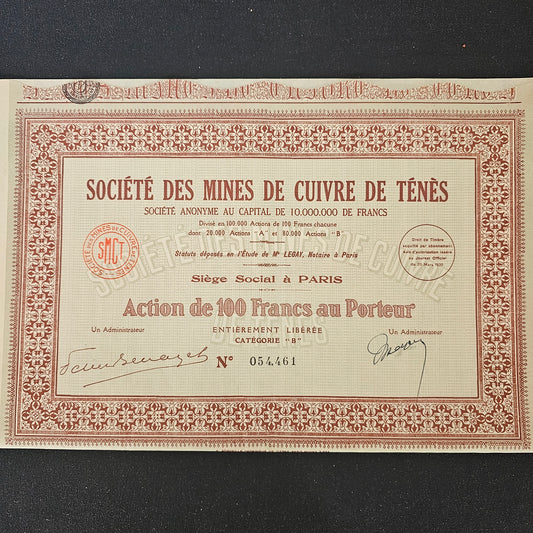 Copper Mines Company of Ténès